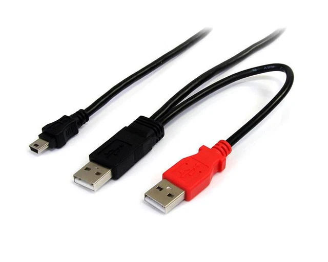 Startech.Com 6Ft Usb Y Cable for External Hard Drive