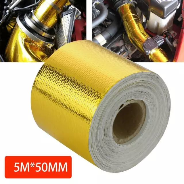 Reflective Adhesive Gold High Temperature Heat Shield Wrap Tape Bandage Roll