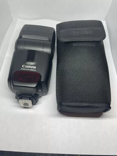 Canon Speedlite 430EX II Hot Shoe Mount Flash, with Pouch & Stand