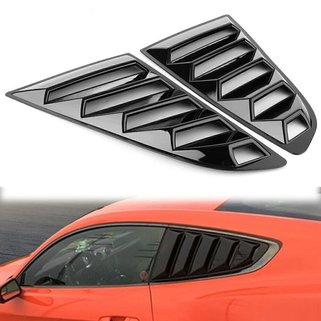 Pair Side Vent Window Scoop Louver Cover Trim For Ford Mustang 2015-2018 2017