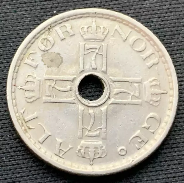 1949 Norway 50 Ore coin XF + ( 1 Million Minted )  Condition Rarity  #N107
