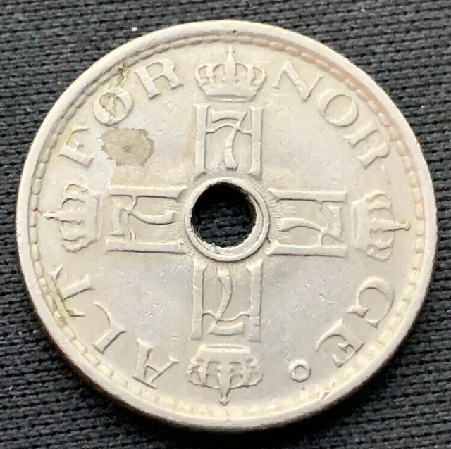 1949 Norway 50 Ore coin XF + ( 1 Million Minted )  Condition Rarity  #N107