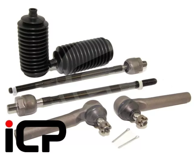 Inner, Outer Track Tie Rod Ends & Boots Fits: Subaru Impreza Turbo 01-07 WRX STi