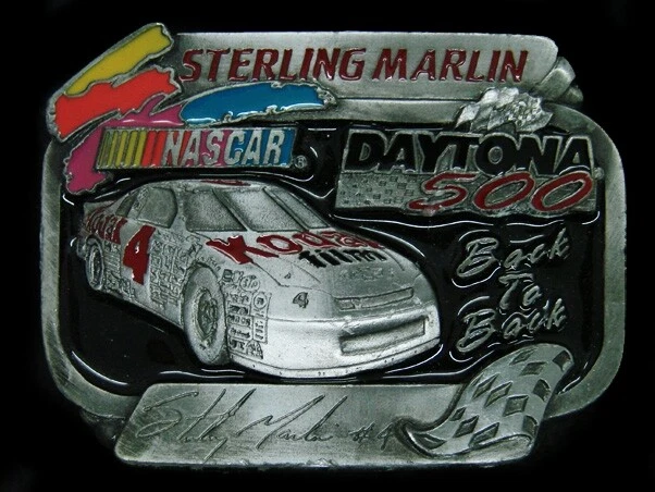 Uc13140 Vintage 1995 **Sterling Marlin Nascar Racing** Commemorative Belt Buckle