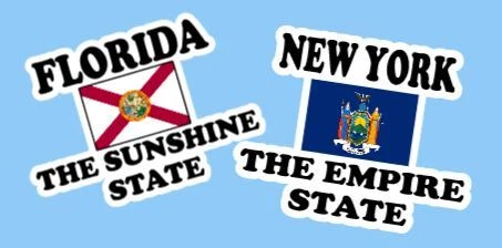 We Now Have All 50 States Of The Union And D.c., 2 Sizes, Vinyl Stickers
