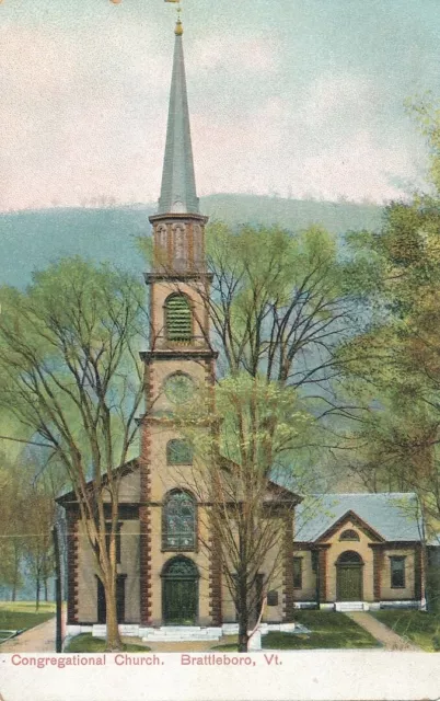 BRATTLEBORO VT - Congregational Church - udb (pre 1908)