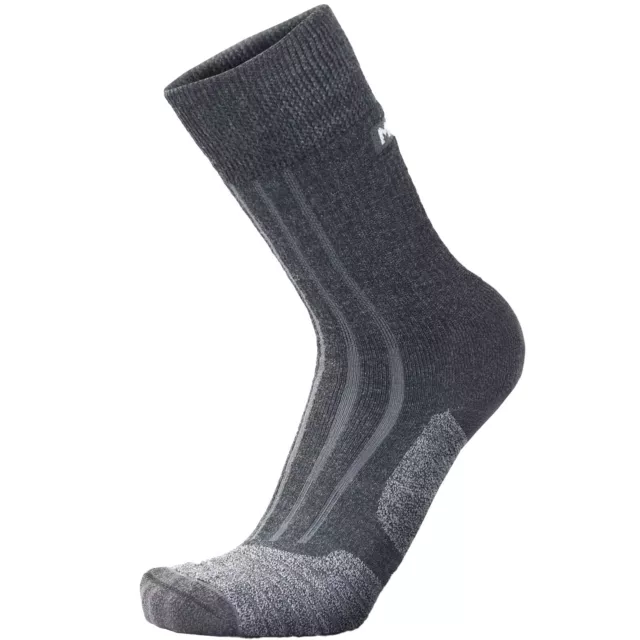 Meindl MT6 Homme Herren-Wandersocken Randonnée Chaussettes de Sortie Laine Gris