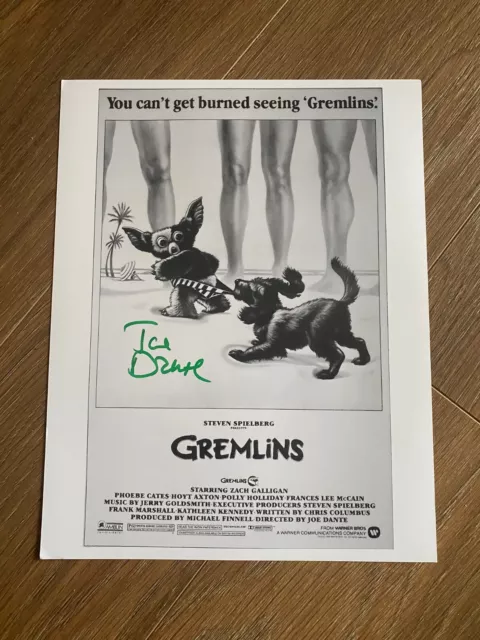 Joe Dante Signed Gremlins Photo With Coa