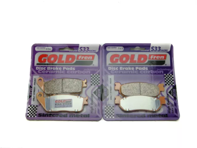 Goldfren Brake Pads Front & Rear For Yamaha XP 125 RA X-Max Iron-Max ABS 2016