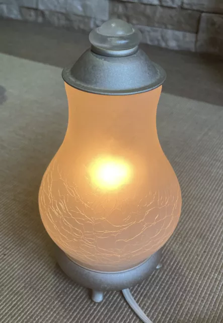 Vintage Philips Electronics Oil Diffuser Nightlight Lamp Crackled Glass Globe