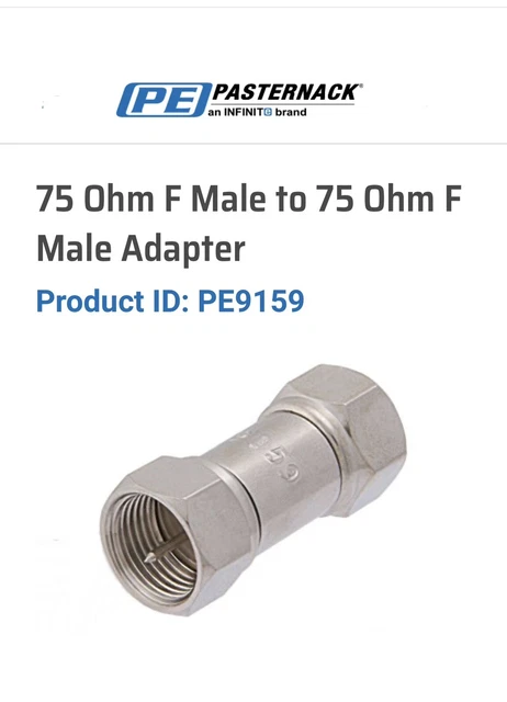 Adattatore RF Da F Maschio A N Femmina &ndash; 2 Pezzi &ndash; 75 A 50 Ohm &ndash; Per Antenna Radio