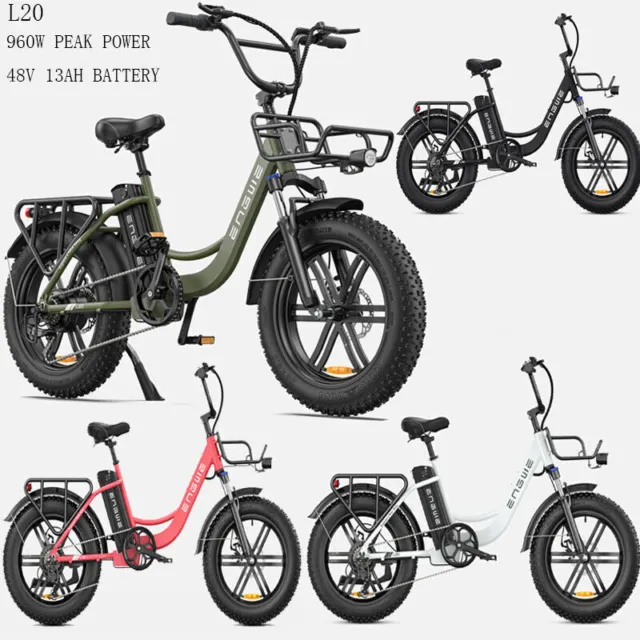 ENGWE E Bike Herren Elektrofahrräder-Ebike mit 48V 13Ah Batterie E Bike 20 Zoll