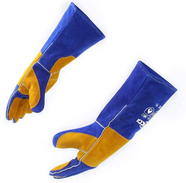 Welding Gloves Heat/Fire Resistant Leather for Stick,Mig,Tig,Forge,Bbq,Grill,Fir