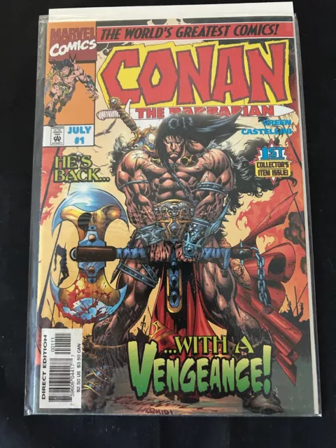 Conan the Barbarian (1997) Comic Book Issue # 1 Green  VF/NM Marvel Comics Rare