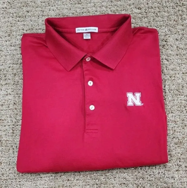 Peter Millar Nebraska Cornhuskers Shirt Men's Size XL Red, Huskers, UNL, GBR
