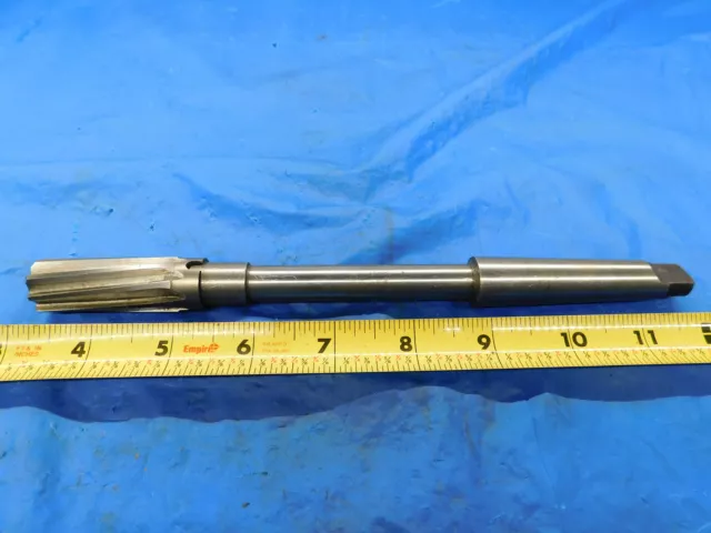 Morse 3/4 O.d. Hss Shell Reamer 3/16 Key Spiral 8 Fl 2 1/4 Oal .75 W/ Mt#2 Arbor