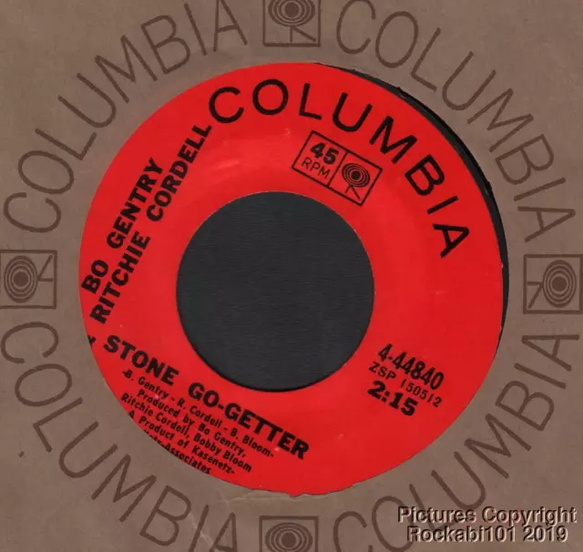 Entendre 1969 Bo Gentry & Ritchie Cordell Pop Rock 45 Pierre Go-Getter / Hung Up