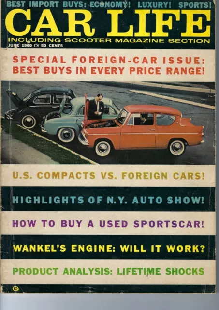 1960 Fiat, Jaguar, MG, Mercedes Benz, Rover, Saab, Hillman in vintage Car Life