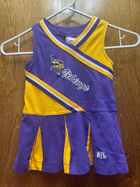 Toddler " NFL" Minnesota Viking cheerleader outfit. Size 24.mos. Prev. Owned