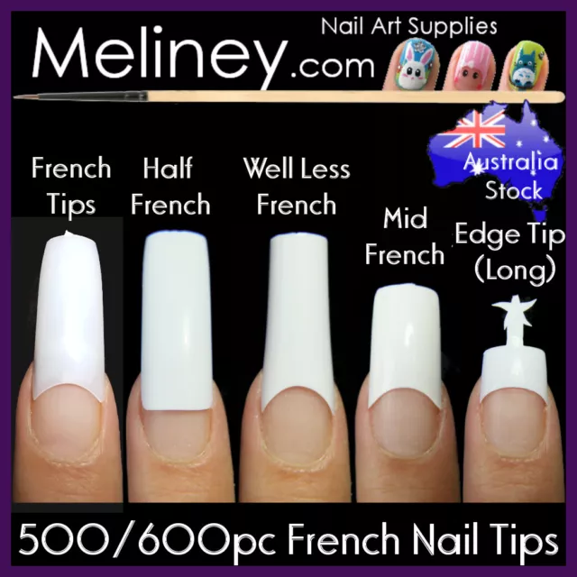 100/500Pc Quality Long False French Nail Tips Nails Fake Acrylic Gel UV Square