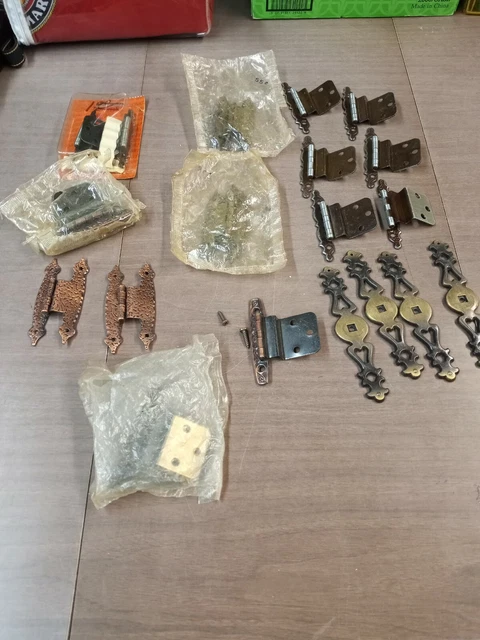 Lot Of Vintage Hinges And Hardware