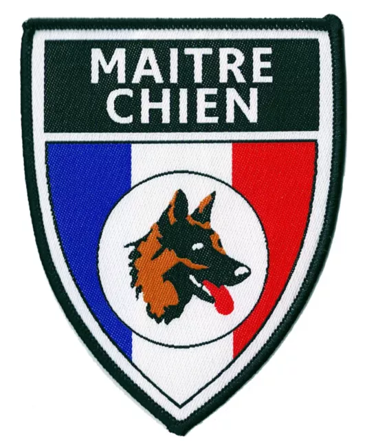 Écusson Maitre Chien Cynophile Sécurité tissé patche thermocollant patch insigne