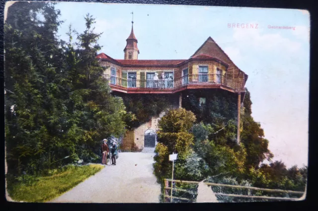 AK PK POSTKARTE BREGENZ - GEBHARDSBERG, gelaufen 1914