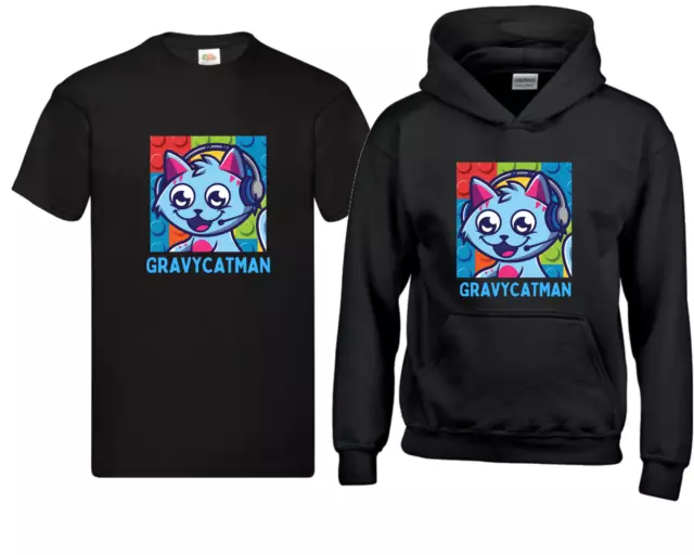Kids GRAVYCATMAN Hoody T-Shirt bundle merch hoodie youtube  ** FREE P&P ** vlog
