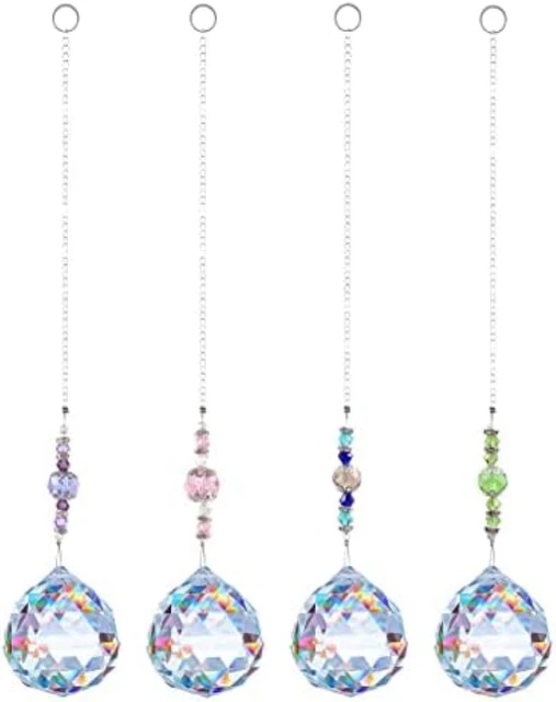 30 Sfere Di Cristallo Con Prisma - Acchiappasole 20mm, Da Appendere, Decorazione Casa E Giardino - Foto 4