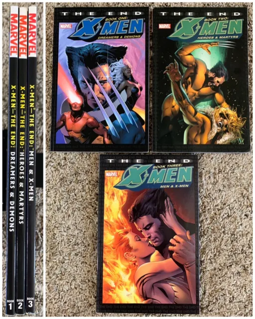 X-Men The End TPB Set Book 1 2 3 Dreamers and Demons Heroes Martyrs  Claremont 6