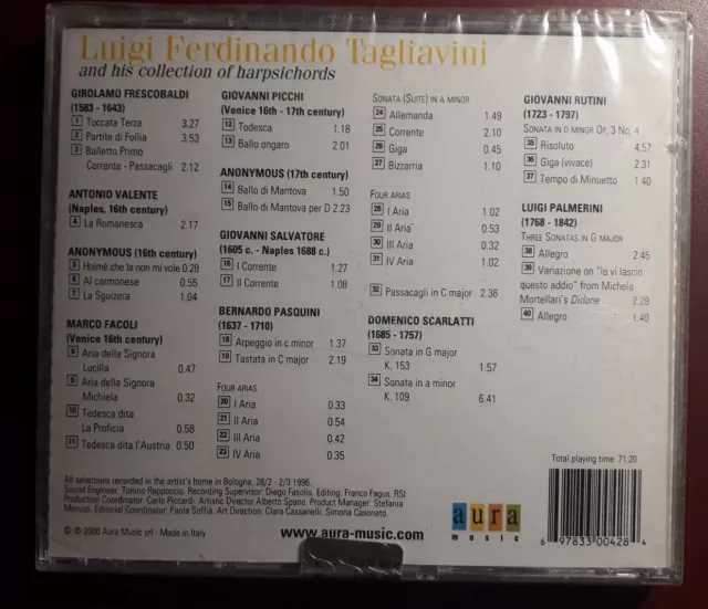 Tagliavini- Collection Of Harpsichords *Cd Brand New Sealed Sigillato 2