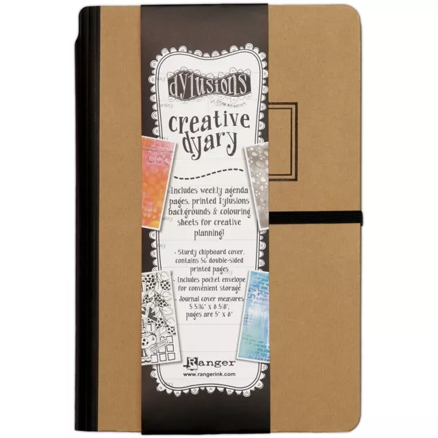 Dyan Reaveley's Dylusions Creative Dyary 5"X8"-Kraft W/Black DYJ54405