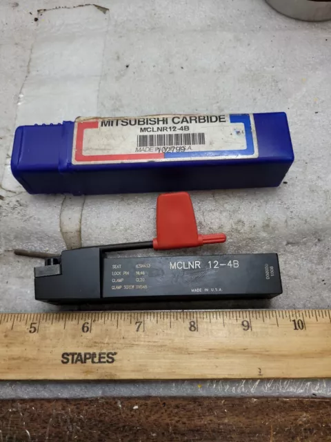 Mitsubishi Indexable Lathe / Grooving Tool Holder 3/4" Shank Mclnr12-4B Nib