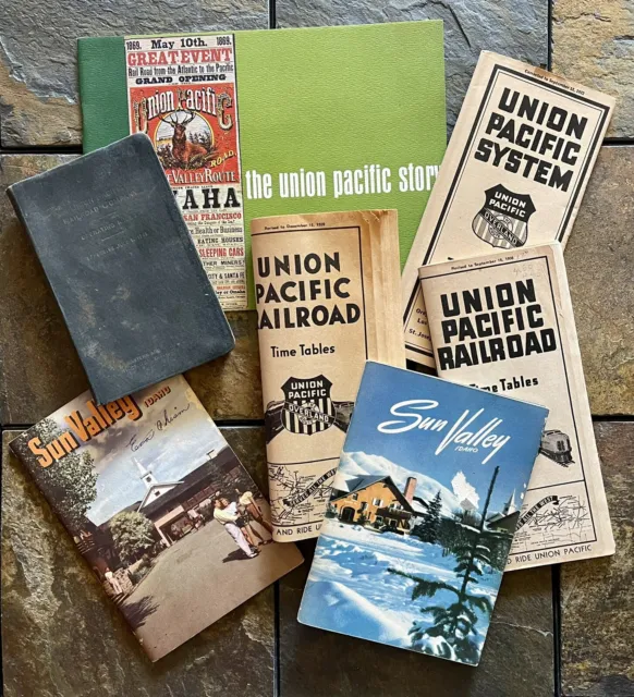 Union Pacific Railroad UPRR ephemera LOT - Travel Guides, Time Tables, Op Rules