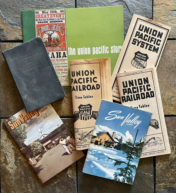 Union Pacific Railroad UPRR ephemera LOT - Travel Guides, Time Tables, Op Rules