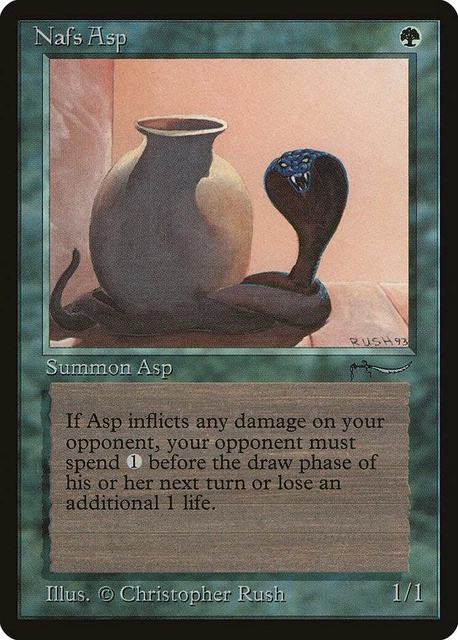 Nafs Asp (b Light) Arabian Nights NM Green Common MAGIC MTG CARD ABUGames