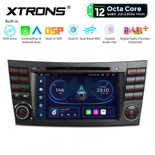 7" Car GPS Stereo DVD Radio Android 12 2+32G for Mercedes Benz E Class W211 W219