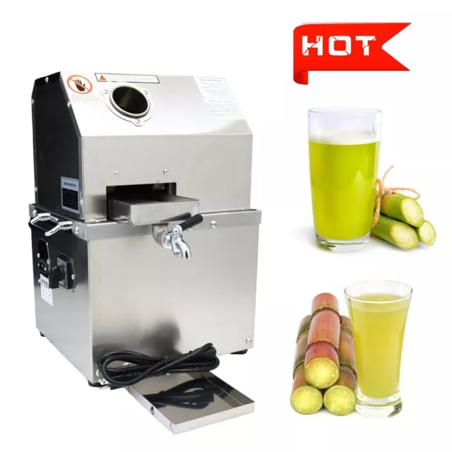 110V Electric Sugarcane Juicer Sugar Cane Grind Press Machine Desktop Extractor