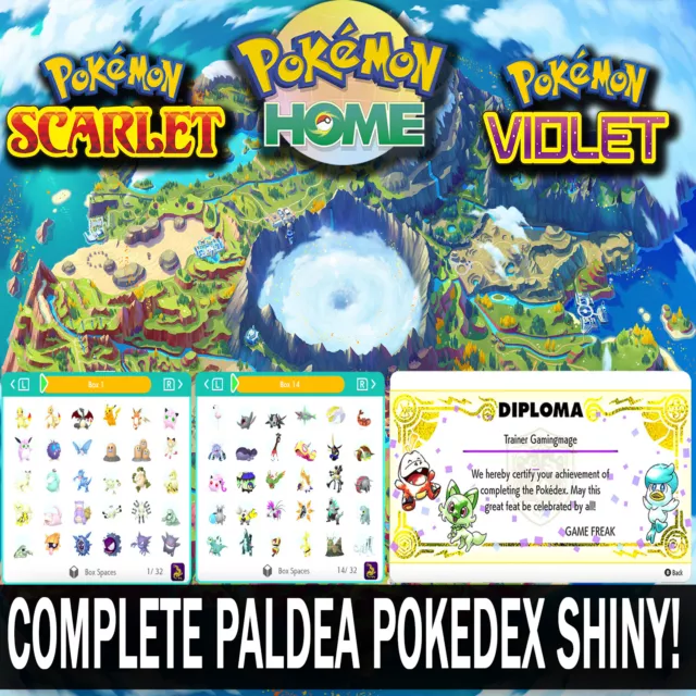 ✨POKEDEX PALDEA HOME✨, Pokemon escarlata - scarlet 🍊púrpura - violet🍇