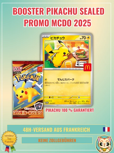 Pokemon Cards Booster Box [SEALED] 2025 McDonald's Japan Pokemon Promo Card Pack - Pikachu 020/M-P Scarlet & Violet Collectible Individual Card Games In Japanese Promo - Foto 10