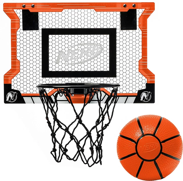 NERF Pro Hoop Basketball Set - Pro Hoop Mini Hoop Set with Mini NERF Basketba...
