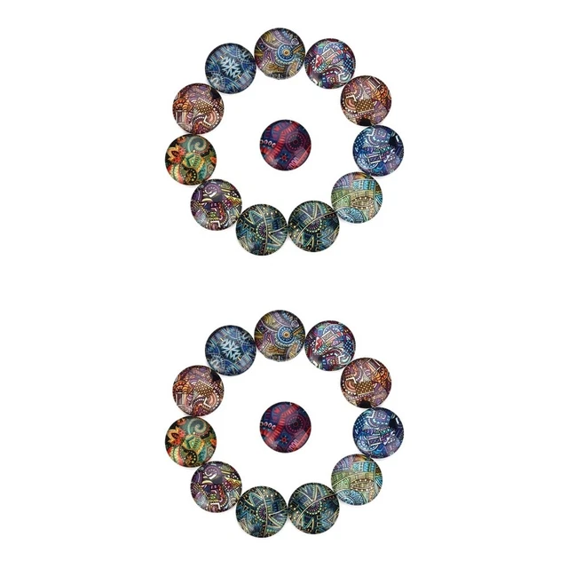 40 stücke DIY Schmuck Zubehör Kreative DIY Geometrische Figur Glas Patch DIY