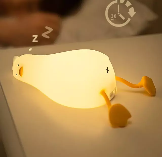 LED Lying Flat Duck Night Light 3 Level Dimmable Nursery Night Light Cute Lamps