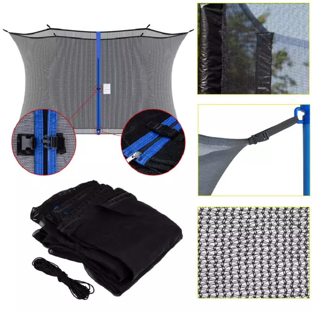 Trampoline Replacement Safety Enclosure Net for 12ft 13ft 14ft 15ft Safety Net