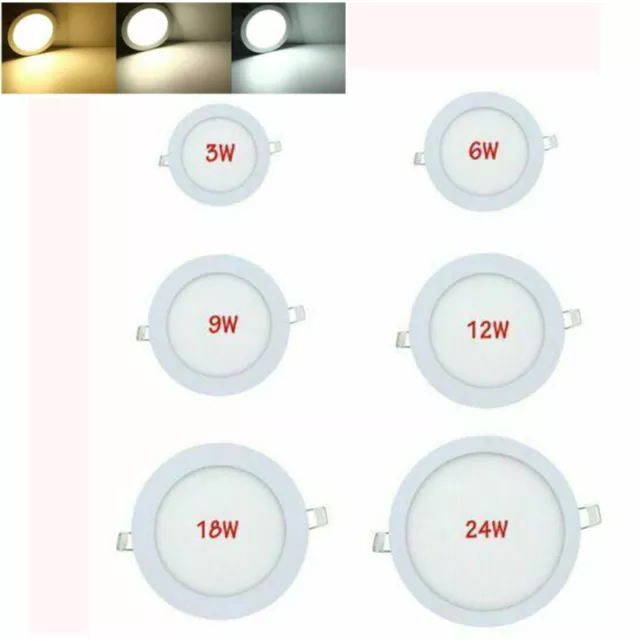 3W 6W 9W 12W 15W 18W 24W LED Recessed Ceiling Flat Panel Down Light Ultra slim 2
