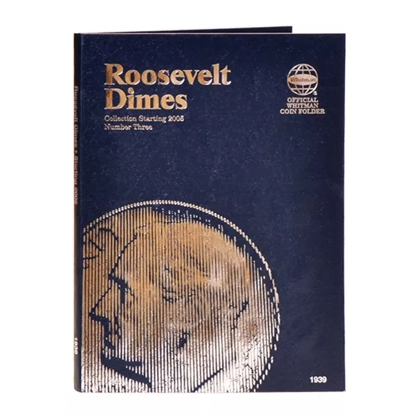 Whitman Blue Coin Folder 1939 Roosevelt Dime #3 2005-2025D  Album/Book 10 cent