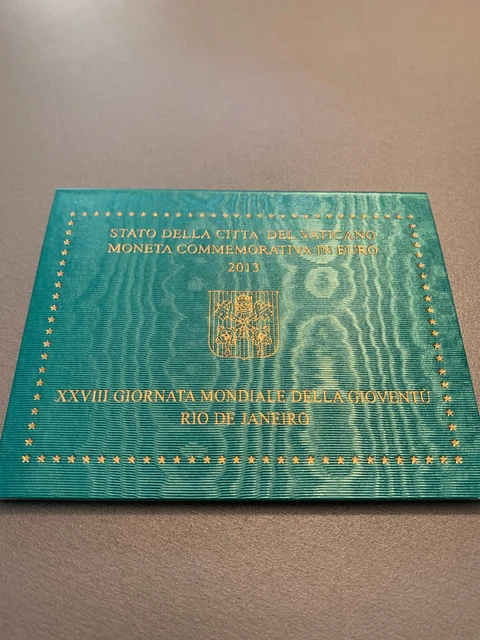2 Euro Gedenkmünze Vatikan 2013 "28. Weltjugendtag Rio" in Coincard ST