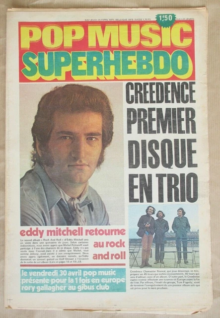 Popmusic Superhebdo N° 57 - Eddy Mitchell - Dalida (Pub) - Poster Ginger Baker