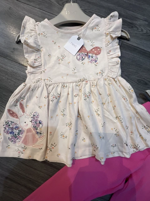 Next girls age 3-4 leggings and top outfit bundle BNWT 2