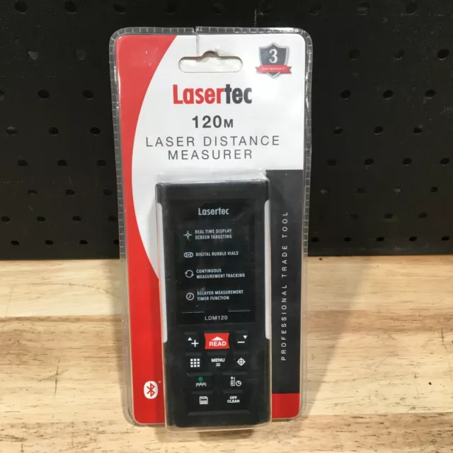 Lasertec 120M Laser Distance Measurer  - New - Rrp: $399